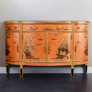 Antico A tre Cassetti e A quattro Porte Armadio con Orange Lato Armadio con Betulla In Legno Squisito Petto per Soggiorno camera - Product Image 2