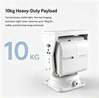 Luar Ruangan 355 °   Kepala Pan Tilt Tugas Berat, Kapasitas Beban 10kg, 128 Preset & Pemindaian 2 Titik, Platform Dudukan Kamera PTZ RS485 Pelco-D/P