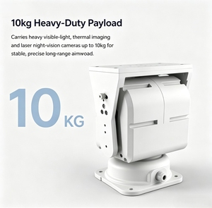 Outdoor 355 °   Robuster Schwenk-Neige-Kopf, 10kg Tragfähigkeit, 128 Voreinstellungen & 2-Punkt-Scan, RS485 Pelco-D/P PTZ Kamerahalterungsplattform - Product Image 1