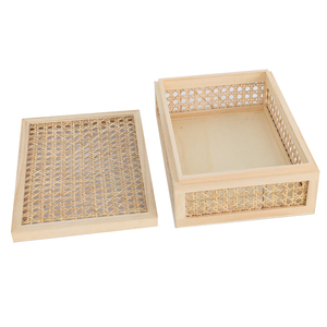 BSCI Bestsale Wooden Rattan Storage Crate <strong>Box</strong> - Product Image 4