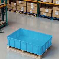 Caisse en plastique HDPE solide de haute qualité, empilable, écologique, recyclable, pour la chaîne du froid, idéale pour le stockage des fruits