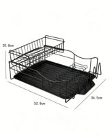 Étagère de rangement de cuisine moderne en fer, double couche, pour vaisselle et bols, étanche, réglable, durable, portable, de type sur pied