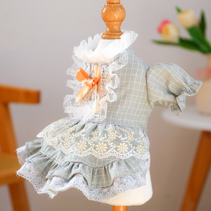 Accesorios para Perros 2026, Ropa para Mascotas Primavera-Verano, Vestido para Perro Estilo Corte, Vestido de Encaje de Lujo, Venta al Por Mayor - Product Image 5