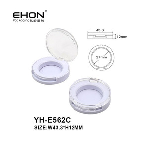 Mini Multiple Colors Eyeshadow Case Custom Logo Plastic Blush Case ABS Empty <b>Compact</b> Powder Container Cosmetic Packaging - Product Image 4