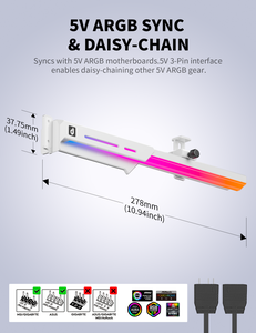 <span class=keywords><strong>Support</strong></span> universel pour <span class=keywords><strong>carte</strong></span> <span class=keywords><strong>graphique</strong></span> GL7 en alliage de zinc, anti-affaissement - Product Image 5