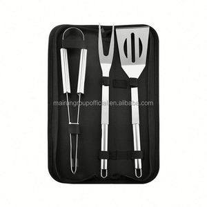 Lot de 20 outils de barbecue en acier inoxydable pour fumeurs, camping, barbecue, extérieur avec sac de transport - Product Image 2