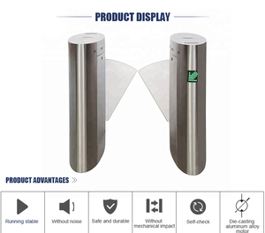 Mới nhất doanh nghiệp kiểm soát truy cập Flap rào cản turnstile cổng tiếng ồn thấp DC động cơ RFID thẻ truy cập thời trang Glass cổng cho - Product Image 4
