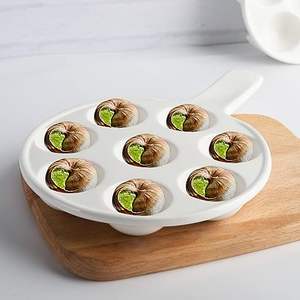 Assiettes d'<span class=keywords><strong>escargot</strong></span> en céramique Assiettes d'<span class=keywords><strong>escargot</strong></span> en <span class=keywords><strong>porcelaine</strong></span> Grand <span class=keywords><strong>plat</strong></span> de cuisson d'<span class=keywords><strong>escargot</strong></span> avec poignée 8 trous - Product Image 5