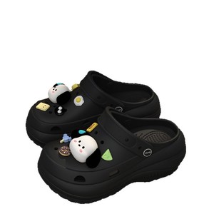 Lindos Zuecos de Plataforma para Mujer, Blancos, Caqui, Negros, de EVA, Antideslizantes, Punta Cerrada, Sandalias de Playa de Verano, para las Cuatro Estaciones - Product Image 3