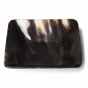 Assiette de service carrée en corne de buffle style animal finition polie pour mariage et décoration intérieure-Aaliyan Impex - Product Image 1