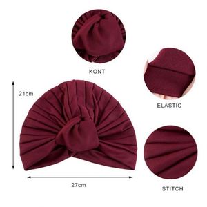 Vente en gros d'accessoires de mode pour cheveux avec logo personnalisé, turbans de couleur unie en POLYESTER SPANDEX, grand nœud, foulard musulman pour femmes, toutes saisons - Product Image 4