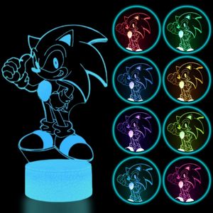 Lámpara LED de Noche con Ilusión 3D de Anime Sonic, con Control Remoto y por Aplicación, para Niños, Venta al Por Mayor - Product Image 1