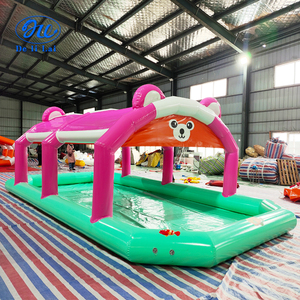 Grande <span class=keywords><strong>piscine</strong></span> gonflable avec parasol, PVC épaissi, parc aquatique pour enfants, natation, pêche, modèle gonflable - Product Image 3