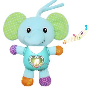 Peluche électronique pelucheuse animaux en peluche <span class=keywords><strong>musique</strong></span> et lumières jouet couette cravates de lit pour enfants PP coton remplissage maille doublure - Product Image 1
