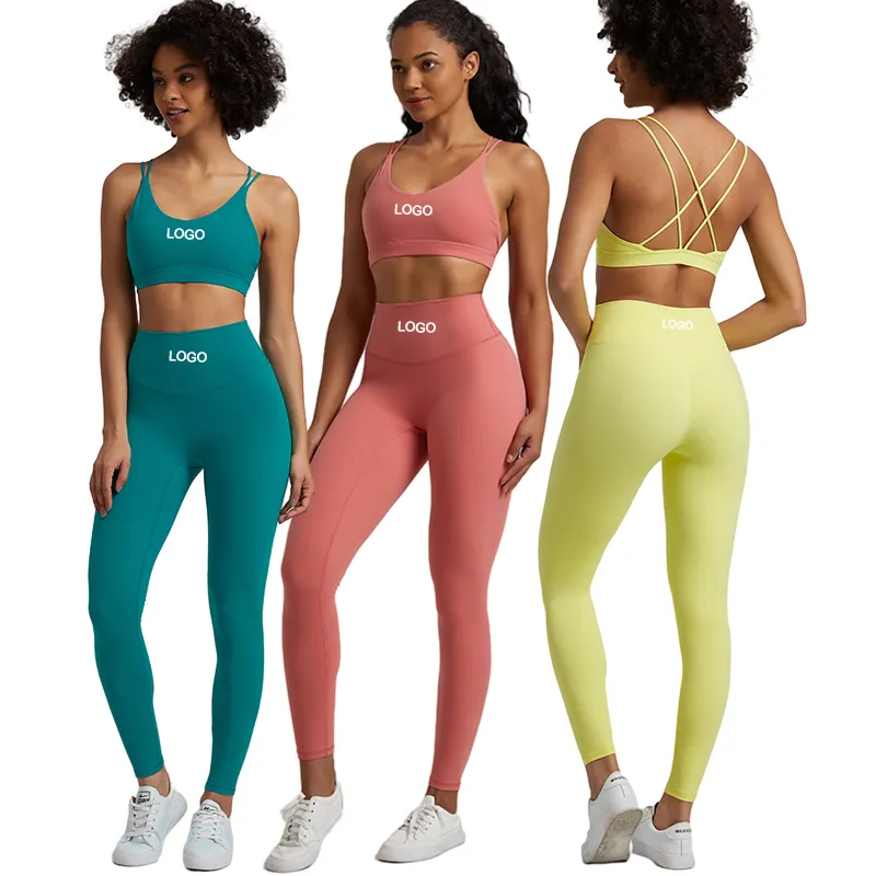 Atacado ins Sports suit cintura alta nude sentir collants ao ar livre quick-dry hip levantar fitness yoga desgaste terno definido para as mulheres