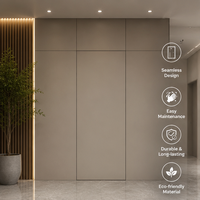 Porte dissimulée entièrement alignée avec la surface murale, montage sans joint, anti-gonflement, résistante à l'usure, taille personnalisée pour la décoration de la maison et des hôtels