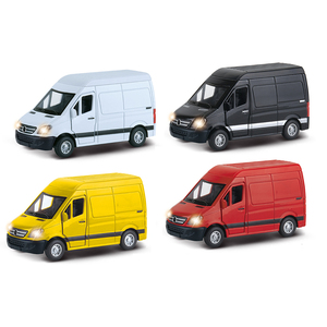 Logo su misura Diecast 1:32 suono luce pull metallo auto corriere camion business van giocattoli auto veicoli modello per regalo - Product Image 1
