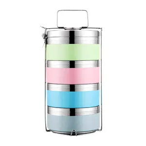 Insulated L Eak Proof Thermal Boxs Leak-proof 3 Layers Stackable Stainless Steel Hot Lunch Box