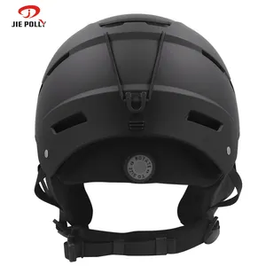 Jiepolly helm keselamatan ski Abs ukuran kustom yang dapat disesuaikan Visor Snowmobile helm pemanas untuk Skking dengan deteksi jatuh
