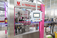 Machine d'étiquetage automatique rotative pour bouteilles d'eau et canettes de boissons, avec colle thermofusible OPP