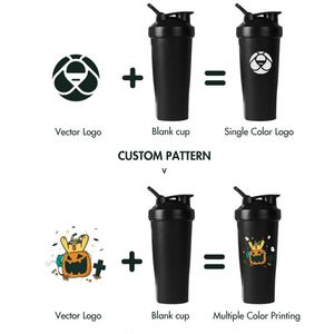 Factory Wholesale Custom Logo 400ML 600ML Plastic for Shaker <b>Bottle</b> Leak-Proof Gym Water <b>Bottle</b> for Boiling Water Sport Style - Product Image 2