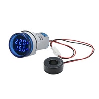 AD16-22AV circulaire affichage numérique LED voyant bouton Signal tension courant fréquence indicateur lumineux