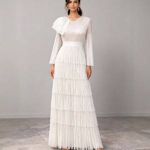 Robe plissée décontractée Miyake avec strass, grande taille, ample, à volants, style occidental, pour femme, vente en gros de vêtements en vrac, collection PY 2026 - Product Image 4