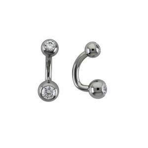 Anneaux de nombril en titane G23, anneaux de nombril en forme de <span class=keywords><strong>J</strong></span>, piercings, bijoux de piercing personnalisés - Product Image 1