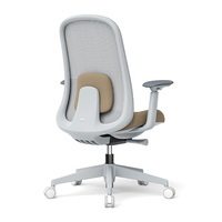 Chaise de bureau à dossier moyen réglable pour le télétravail, chaise de bureau confortable en maille pivotante