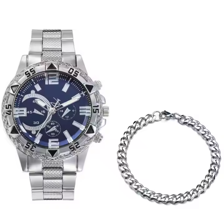 watches bracelets silver stainless steel for men
