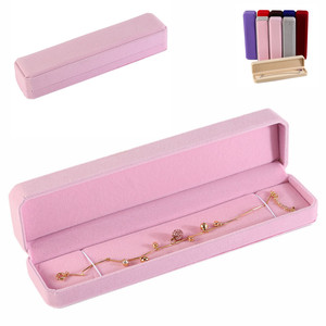 <span class=keywords><strong>Caja</strong></span> de Regalo Alargada de Terciopelo para Guardar y Exhibir Collares y Joyas con Logo Personalizado, Popular y Disponible en 10 Colores - Product Image 5
