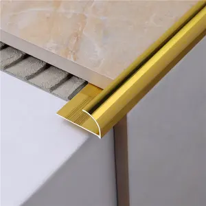 Fábrica líder NIUYUAN Personalizado Estilo Moderno Metal Telha Cerâmica Canto Perfis Alumínio Curvo Tile Borda Guarnição