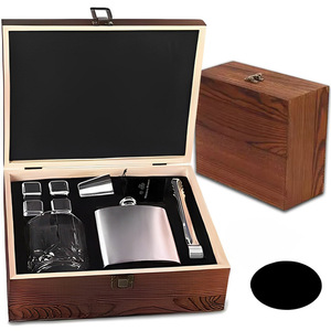 Juego de Vasos de Whisky de 6 oz con Logotipo Personalizado, Petaca de Acero Inoxidable, Piedras de Hielo, Caja de Madera, Regalo <span class=keywords><strong>para</strong></span> Amantes del Whisky - Product Image 3