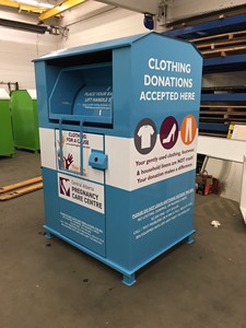 Contenedor de Almacenamiento de Acero Galvanizado para Exteriores, para Donaciones y Reciclaje de <span class=keywords><strong>Ropa</strong></span> Usada, Caja de Donación de <span class=keywords><strong>Ropa</strong></span> para Exteriores - Product Image 4