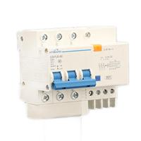 Disjoncteur miniature blanc DZ47LE-63-3p, capacité de coupure 6KA, certifié CE, protection basse tension IP65, montage sur rail DIN