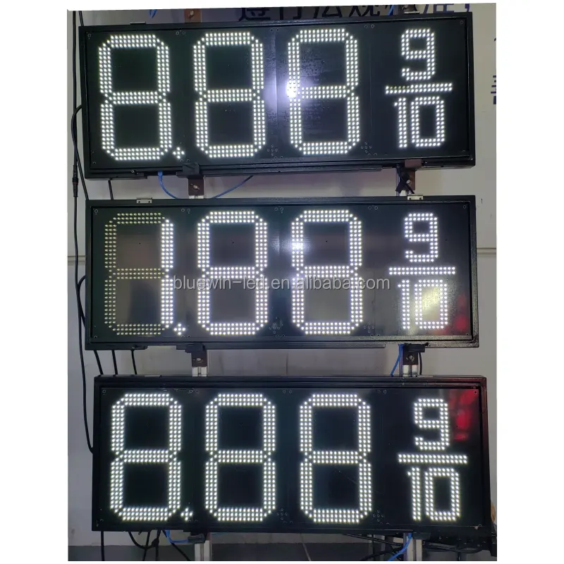 Large gas 3 digit led number gas station for sale