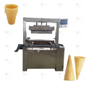 Machine de remplissage de cornets à glace Machine de fabrication de cônes de rouleaux d'œufs Machine à pizza à cornets