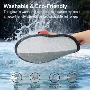 Gant de nettoyage des poils d'animaux Xlin, rond, en PP, portable, pour nettoyer les poils de chat et de chien sur les canapés et les tapis - Product Image 5