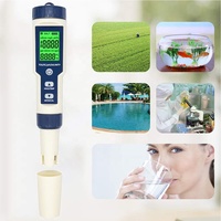 Testeur numérique étanche 5 en 1 à succès, stylo pH-mètre TDS/EC/pH/salinité/TEMP, précision 0,05 pH, plage 0-14 pH, OBM/OEM/ODM