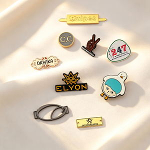 ป้ายโลหะสำหรับติดเสื้อผ้าป้ายโลโก้โลหะ - Product Image 3