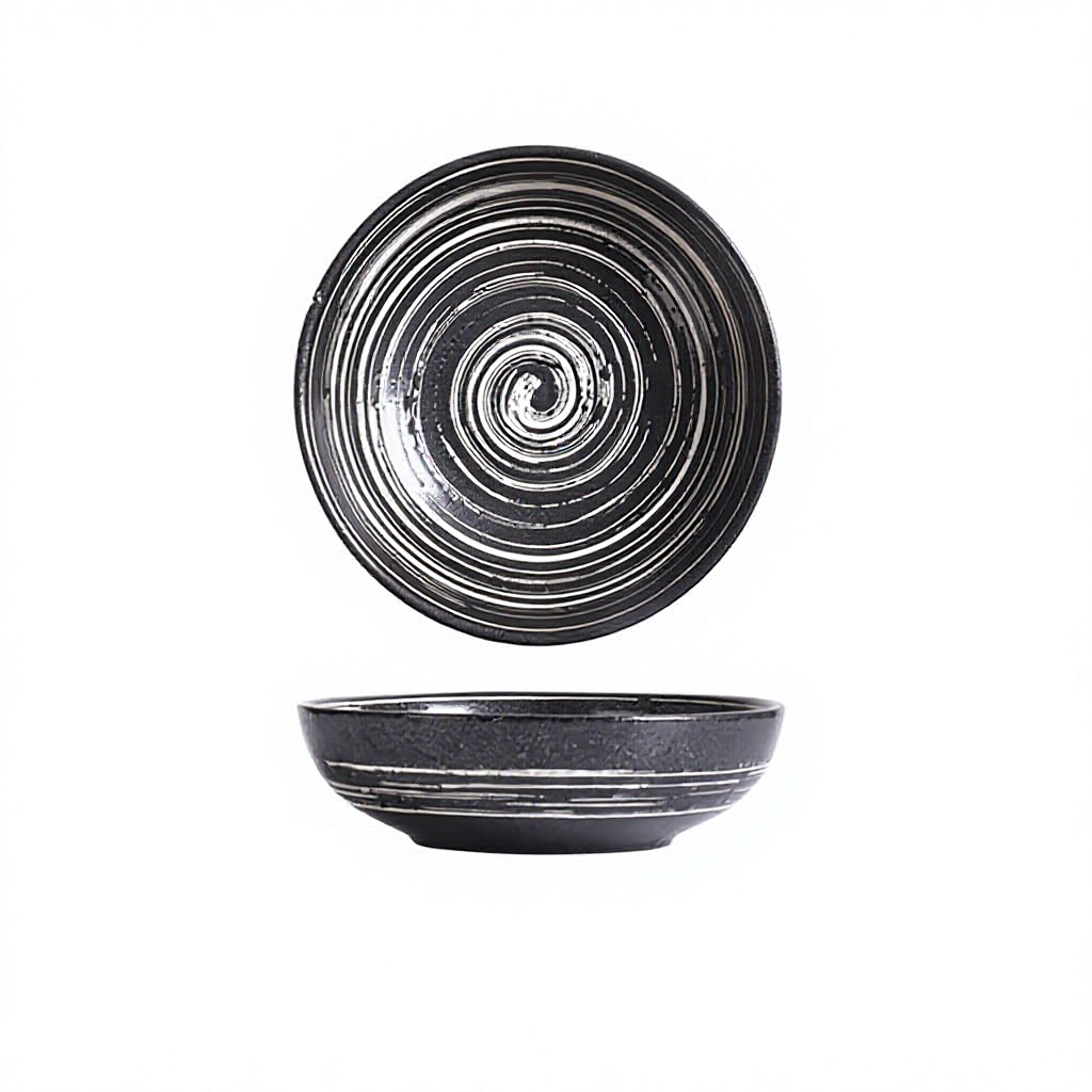 8-inch deep plate-whirl pool black
