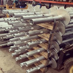 Op maat gemaakte lengte, thermisch verzinkte spiraalpalen/ grondschroefpalen, ISO-standaard staalmateriaal voor betonversterking - Product Image 4
