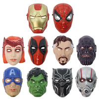 Masque en plastique DIY pour Halloween, fête costumée, Liga des héros, Deadpool, bouclier, Hulk