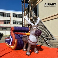 Nouveaux produits de noël personnalisés en usine, événements de noël, décoration gonflable cerf animal mascotte ballon