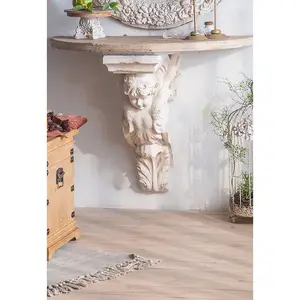 Modern Farmhouse Home Decor Wall Hanging Shelves Mgo Angel Statue Wooden Shelves for Wall