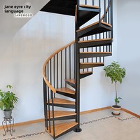 Escalier en colimaçon intérieur en acier et bois, conception globale pour villa, loft, mezzanine, grenier, installation simple et personnalisée à faire soi-même