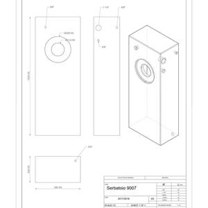 HDPE Black Water Tank for Boats Campers Motorhomes 83 Liters <b>RV</b> <b>Components</b> <b>and</b> <b>Systems</b> TEKCNOPLAST SRL Model 9007/83 S - Product Image 3