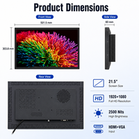 Moniteur LCD IPS Full HD 21,5 pouces 2500 nits haute luminosité avec haut-parleur intégré Interface DP Utilisation industrielle Bureau Professionnel