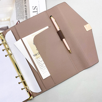Ensemble de bloc-notes professionnel personnalisé, élégant grand livre de bureau avec pages à feuilles mobiles, cahier de comptabilité manuel personnalisé pour femmes