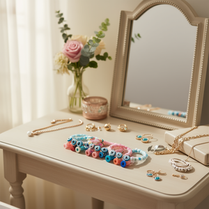 Bracciale a tubo con perline colorate, gioielli alla moda per donna, regalo, 2400 pezzi per scatola, Ref44998 - Product Image 3